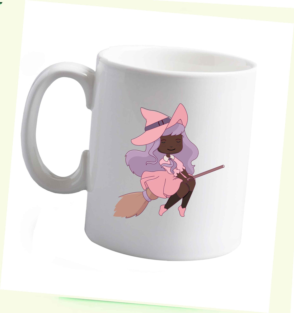 10 oz Witch illustration Kit ceramic mug right handed