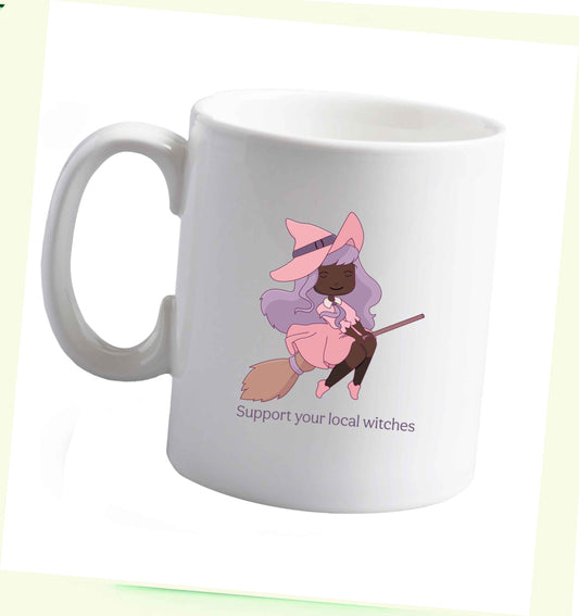 10 oz Support your local witches Kit ceramic mug right handed