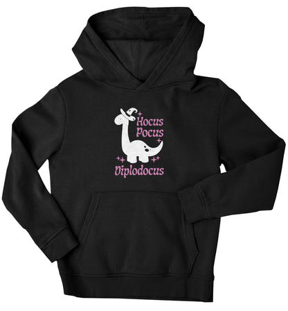 Hocus pocus diplodocus Kit children's black hoodie 12-13 Years