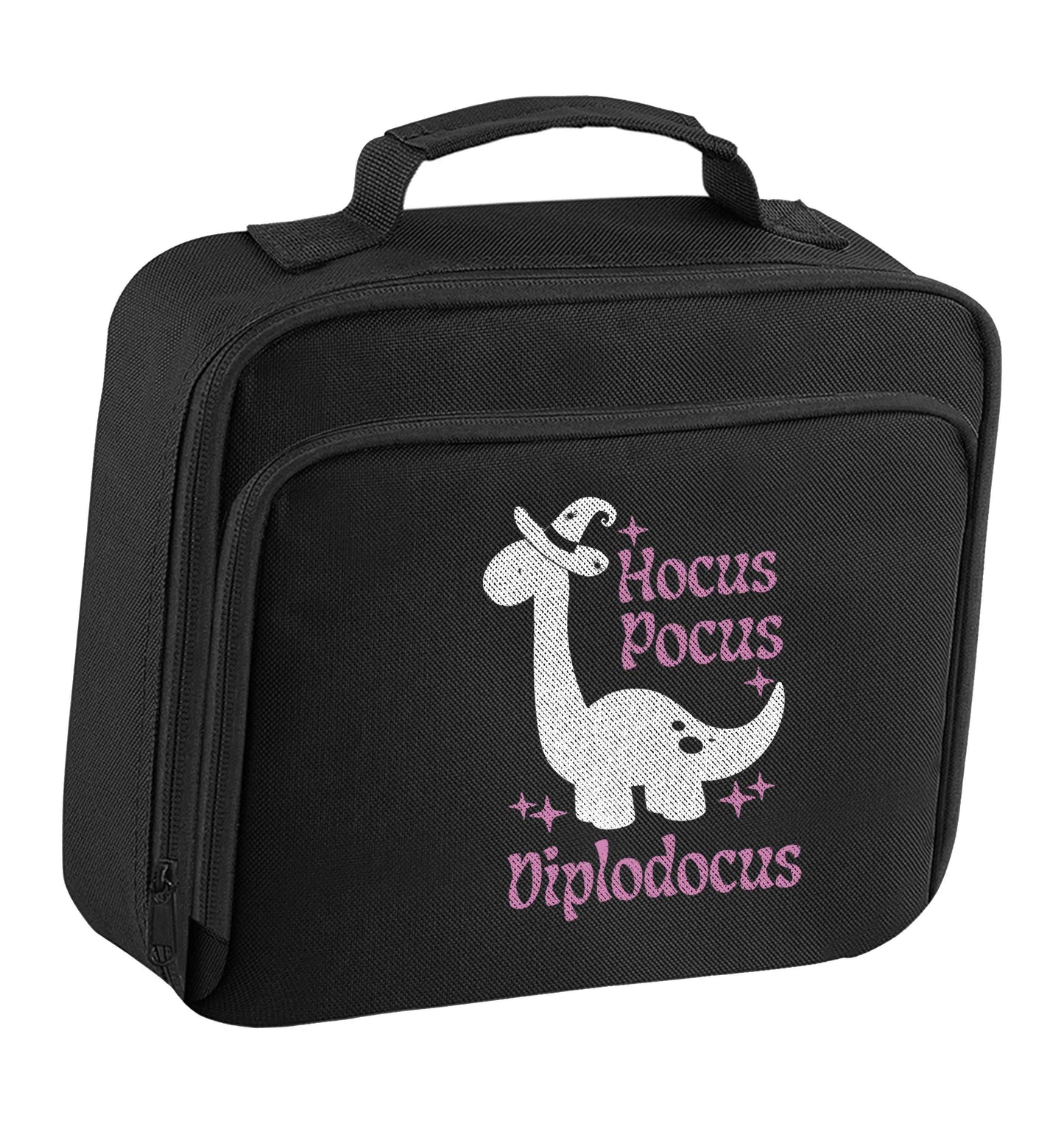 Hocus pocus diplodocus Kit insulated black lunch bag cooler