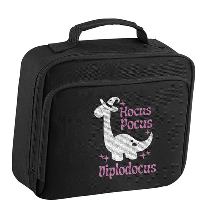 Hocus pocus diplodocus Kit insulated black lunch bag cooler