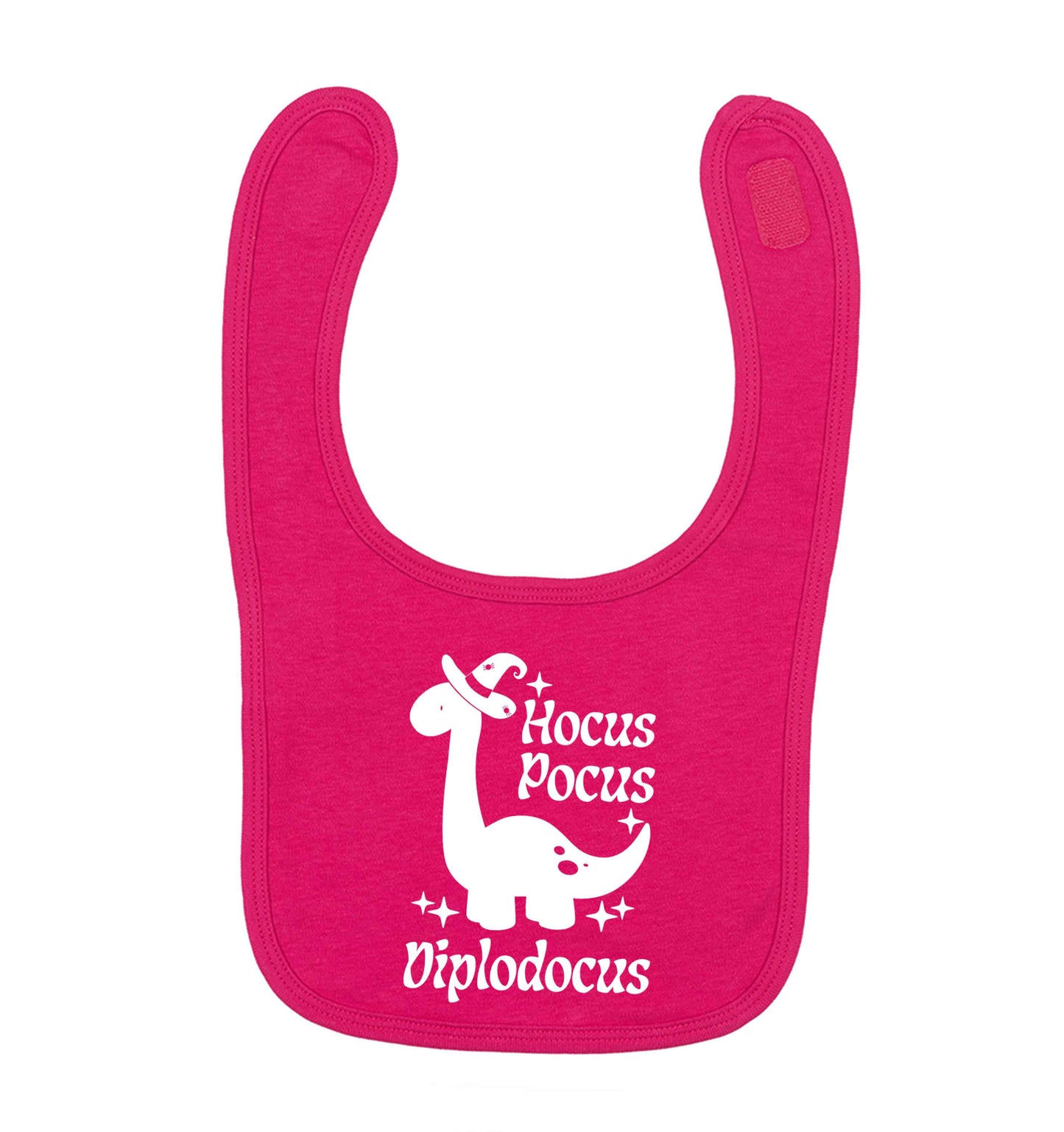 Hocus pocus diplodocus Kit dark pink baby bib