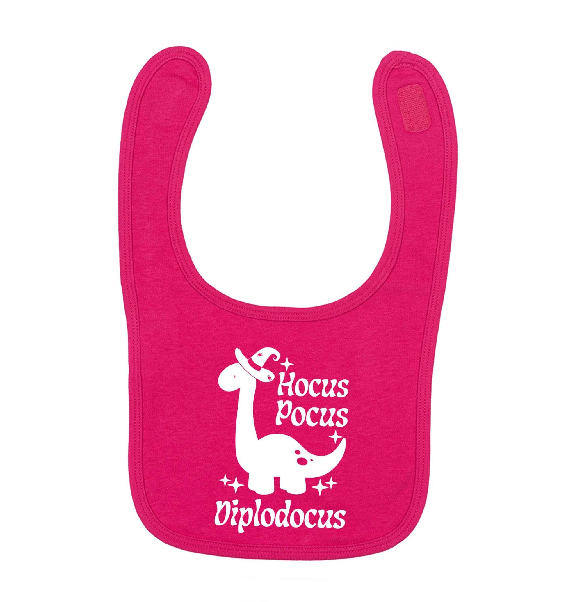 Hocus pocus diplodocus Kit dark pink baby bib