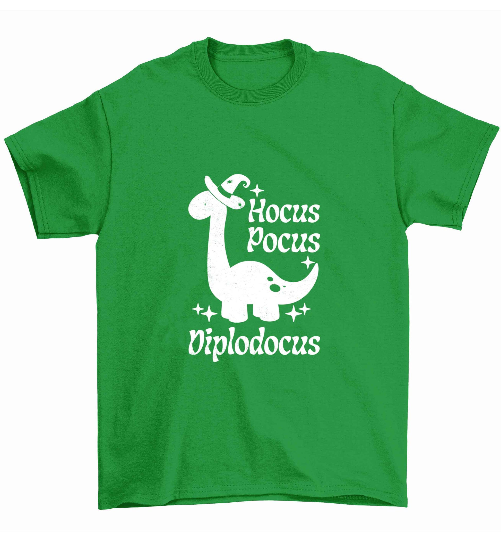 Hocus pocus diplodocus Kit Children's green Tshirt 12-13 Years