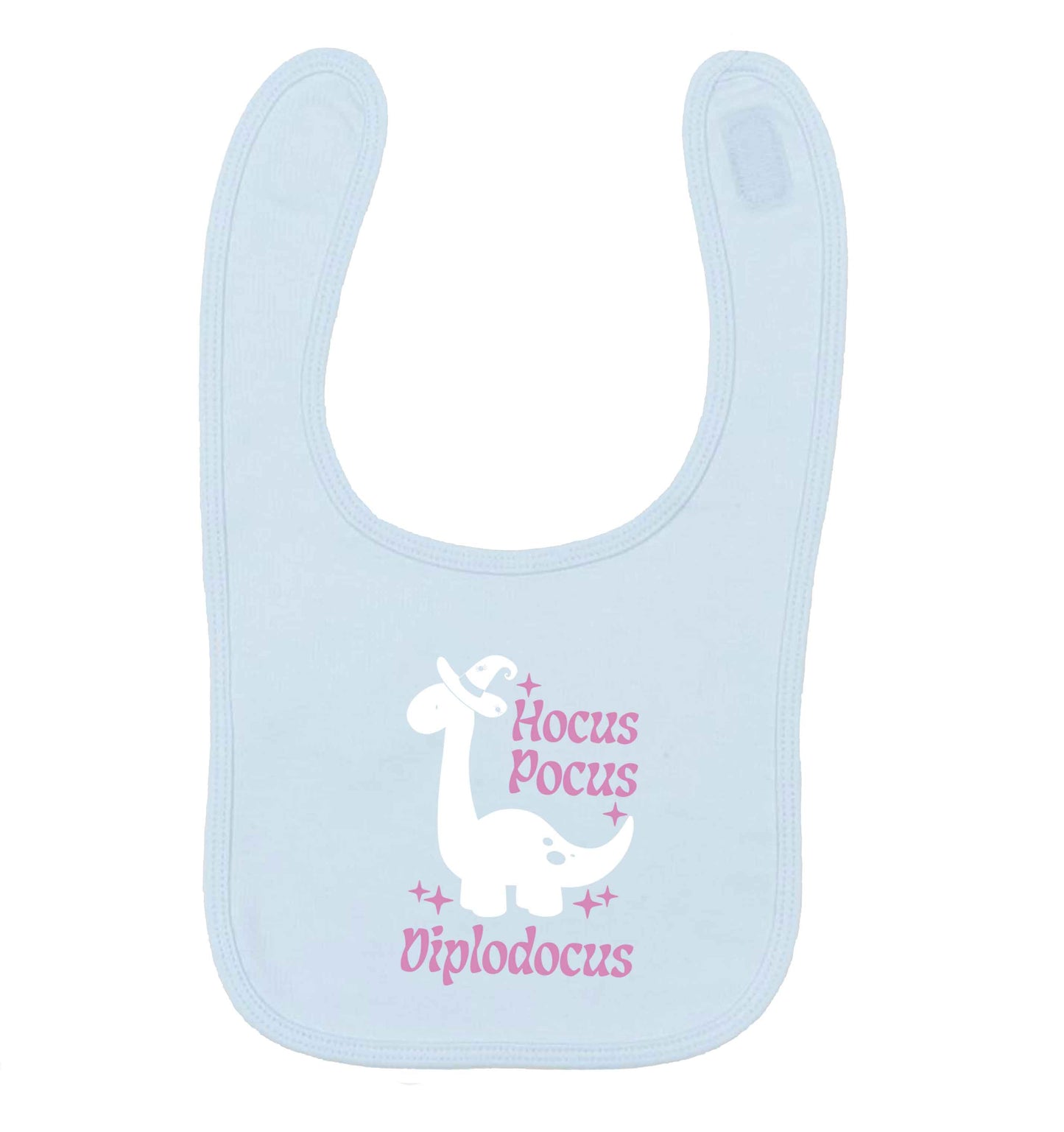 Hocus pocus diplodocus Kit pale blue baby bib