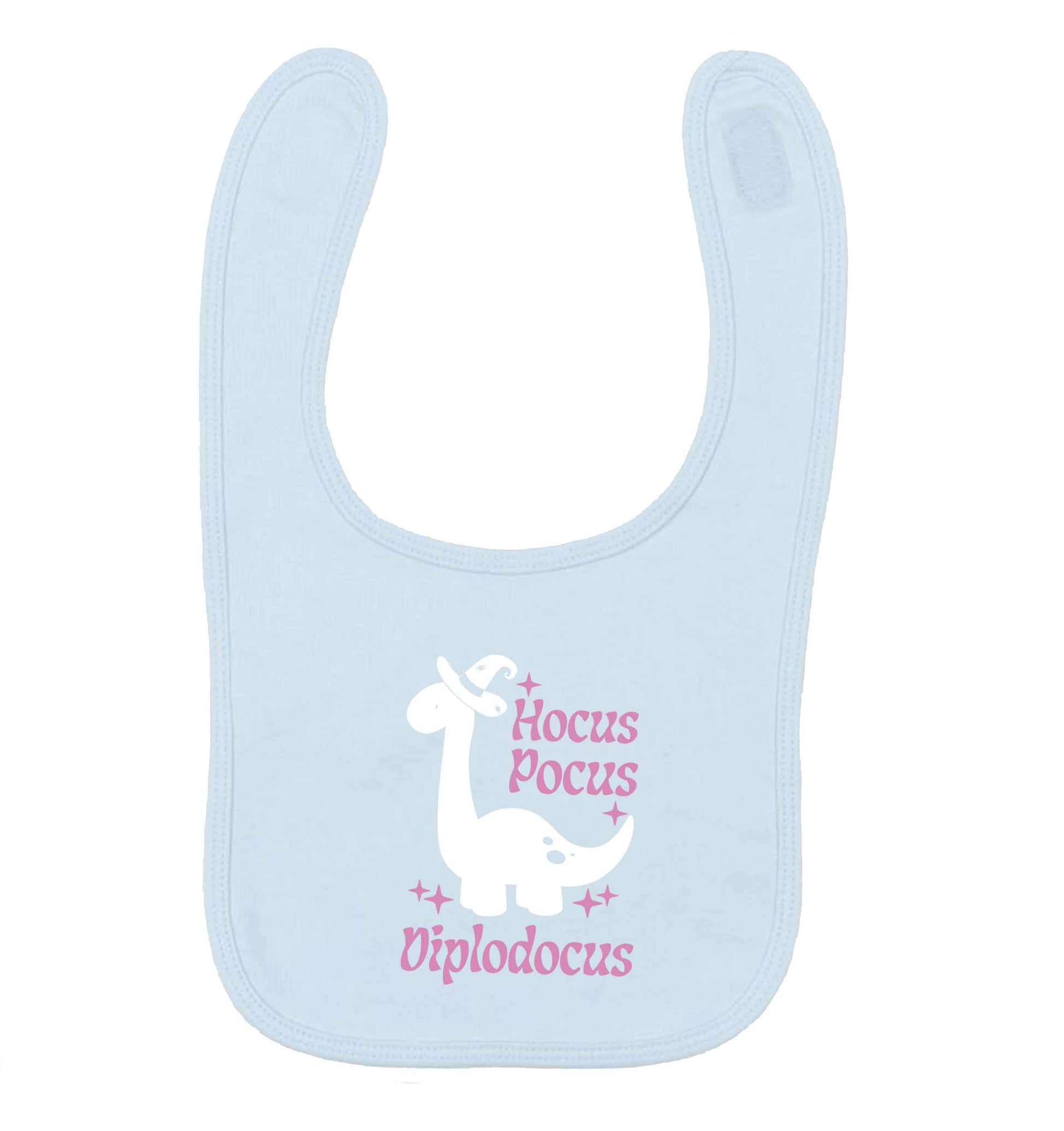 Hocus pocus diplodocus Kit pale blue baby bib