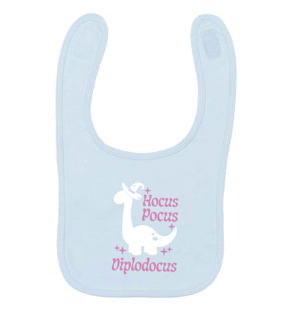 Hocus pocus diplodocus Kit pale blue baby bib