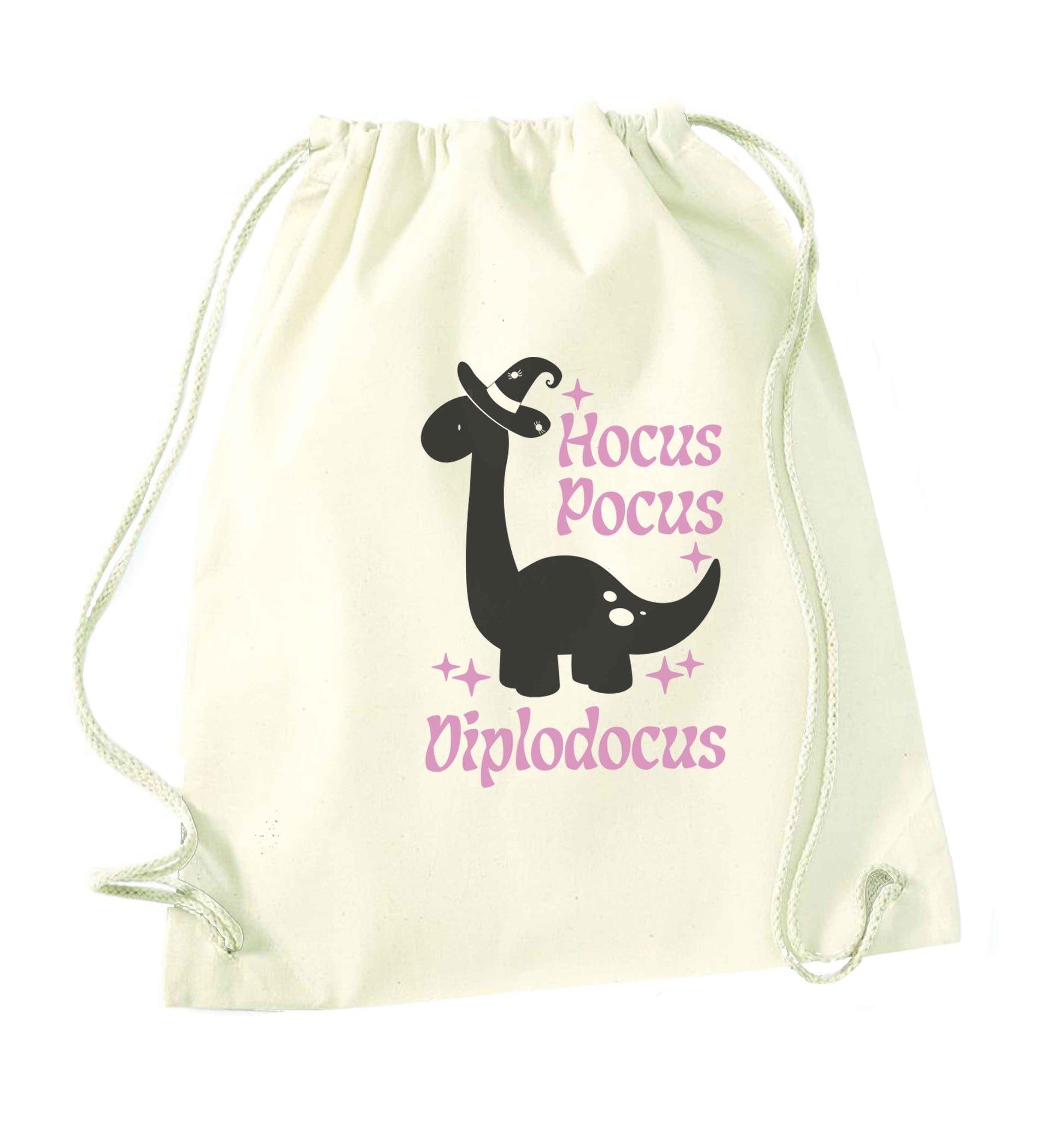 Hocus pocus diplodocus Kit natural drawstring bag