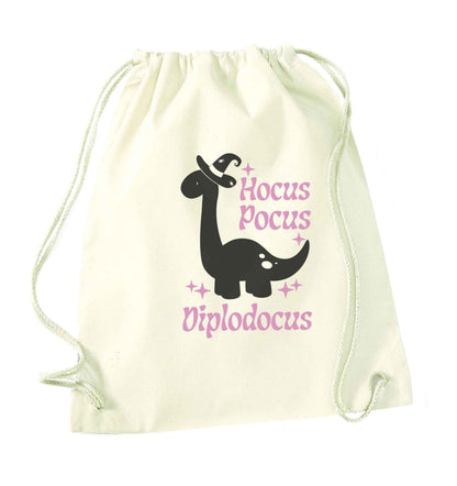 Hocus pocus diplodocus Kit natural drawstring bag