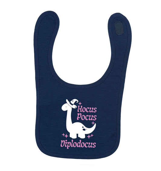 Hocus pocus diplodocus Kit navy baby bib
