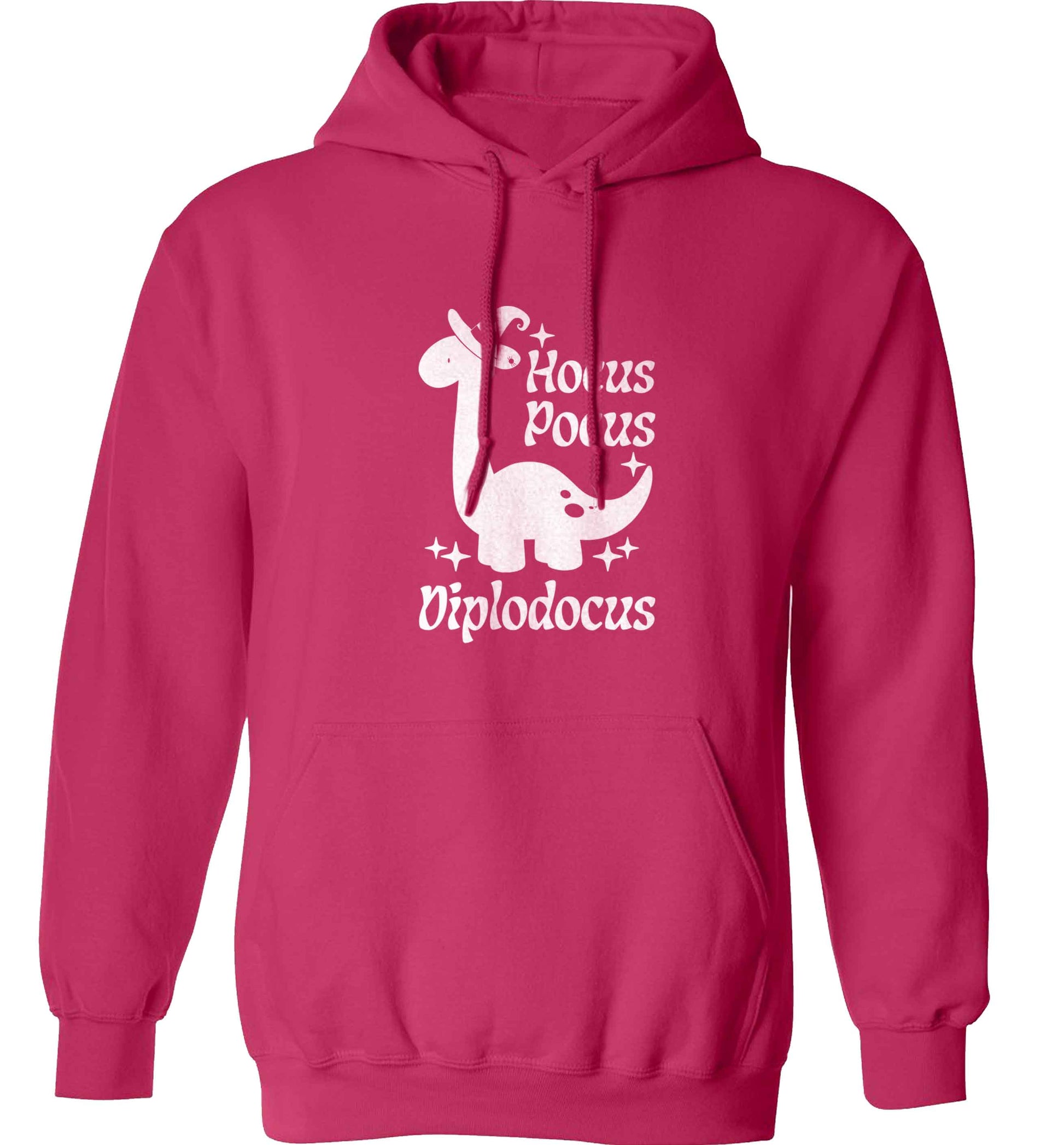 Hocus pocus diplodocus Kit adults unisex pink hoodie 2XL