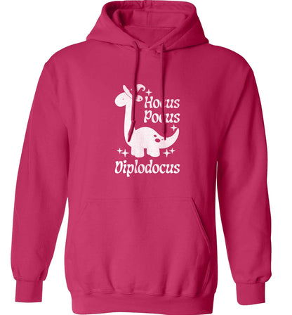 Hocus pocus diplodocus Kit adults unisex pink hoodie 2XL