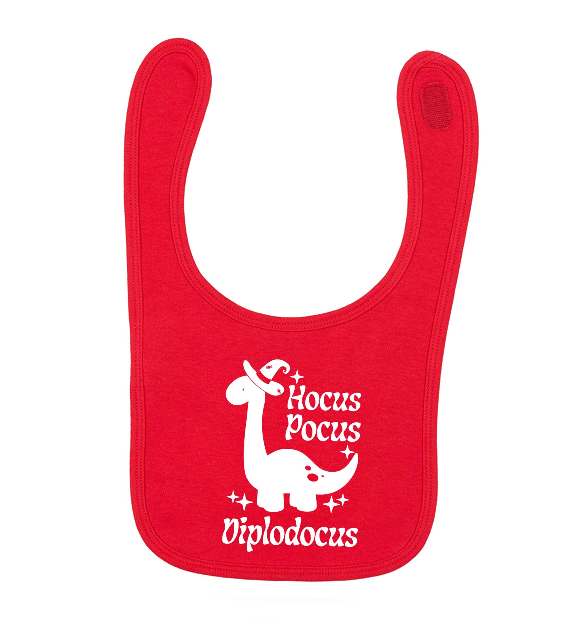 Hocus pocus diplodocus Kit red baby bib