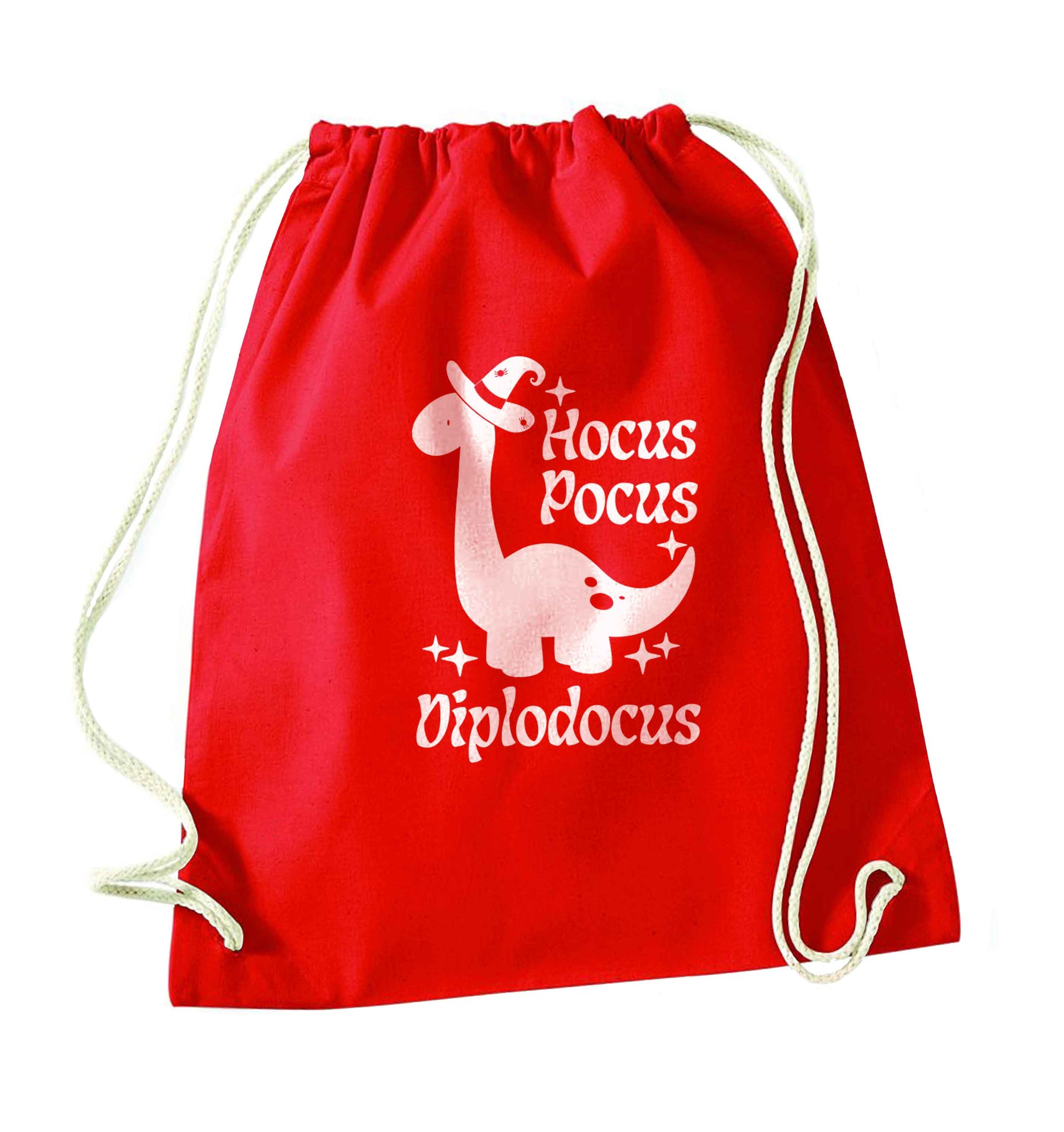 Hocus pocus diplodocus Kit red drawstring bag 