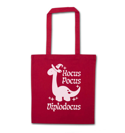 Hocus pocus diplodocus Kit red tote bag
