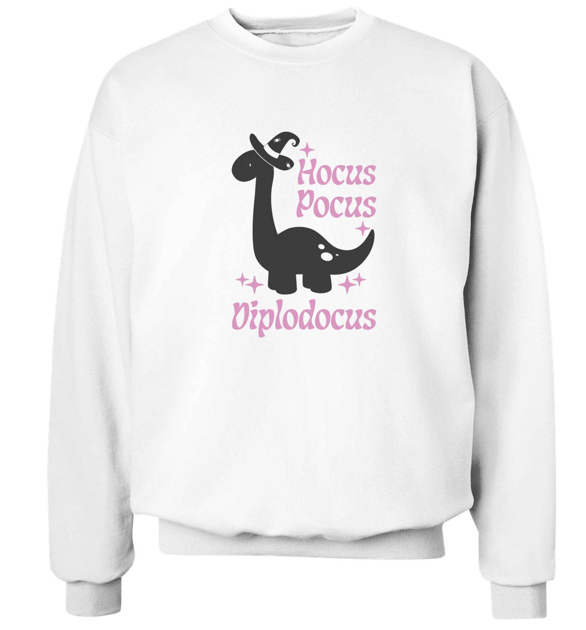 Hocus pocus diplodocus Kit adult's unisex white sweater 2XL