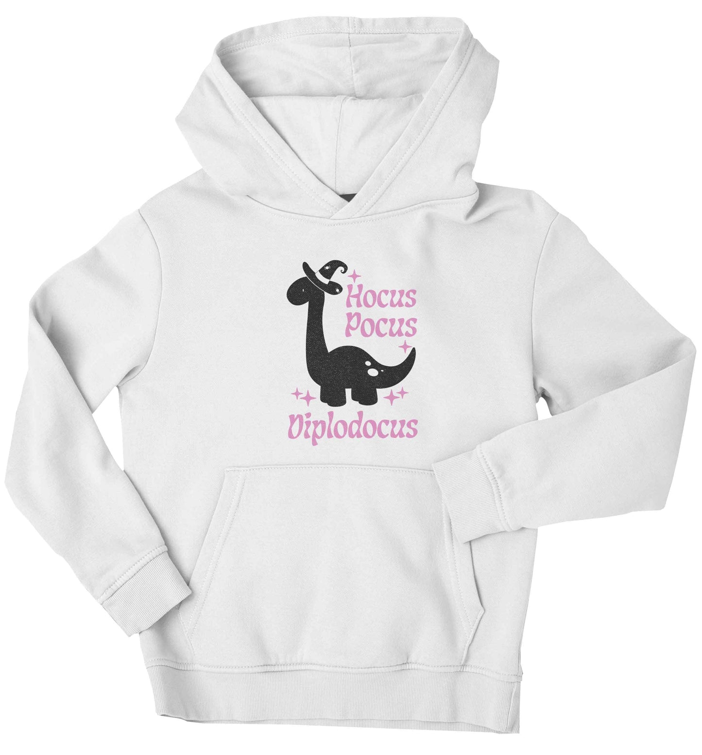 Hocus pocus diplodocus Kit children's white hoodie 12-13 Years