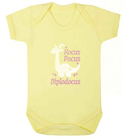 Hocus pocus diplodocus Kit baby vest pale yellow 18-24 months