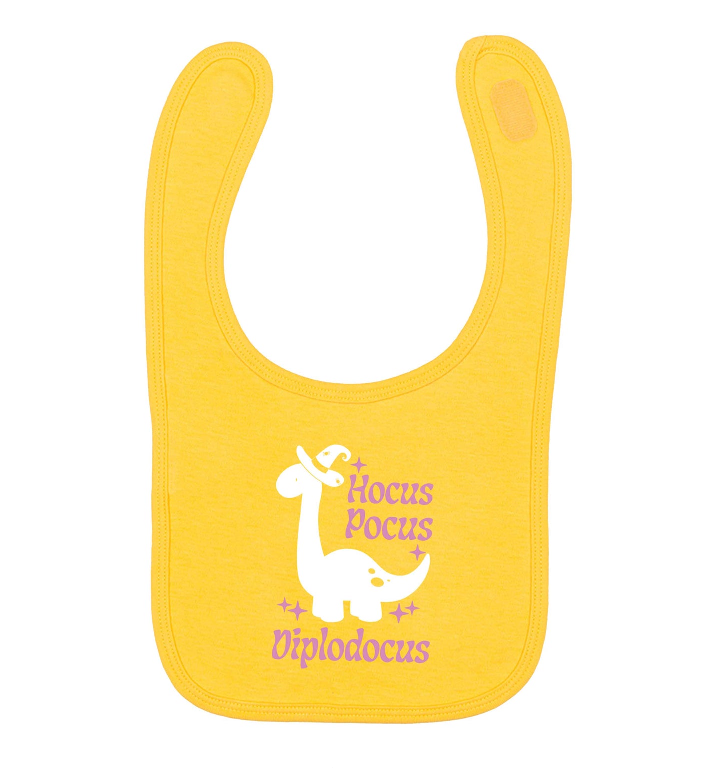 Hocus pocus diplodocus Kit yellow baby bib