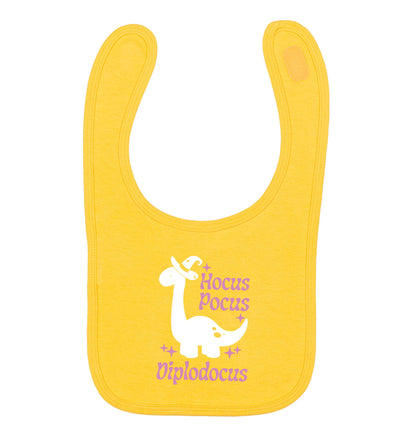 Hocus pocus diplodocus Kit yellow baby bib