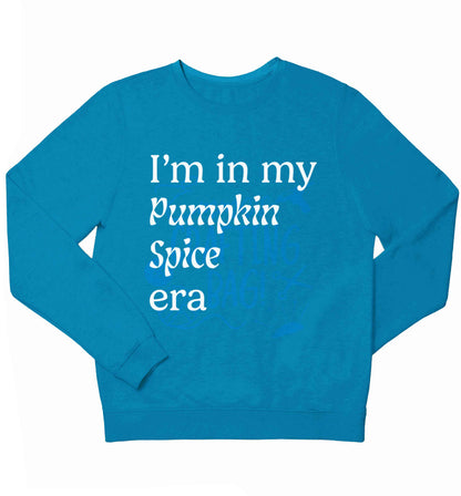 I'm in my pumpkin spice era Kit children's blue sweater 12-13 Years