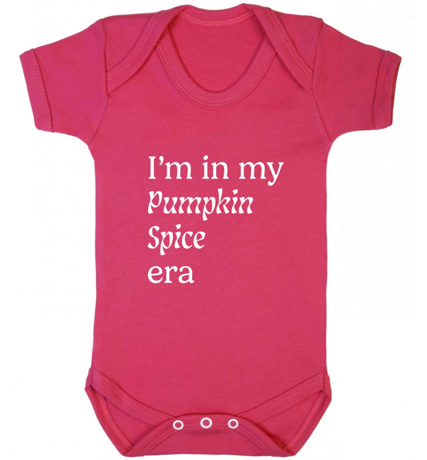 I'm in my pumpkin spice era Kit baby vest dark pink 18-24 months