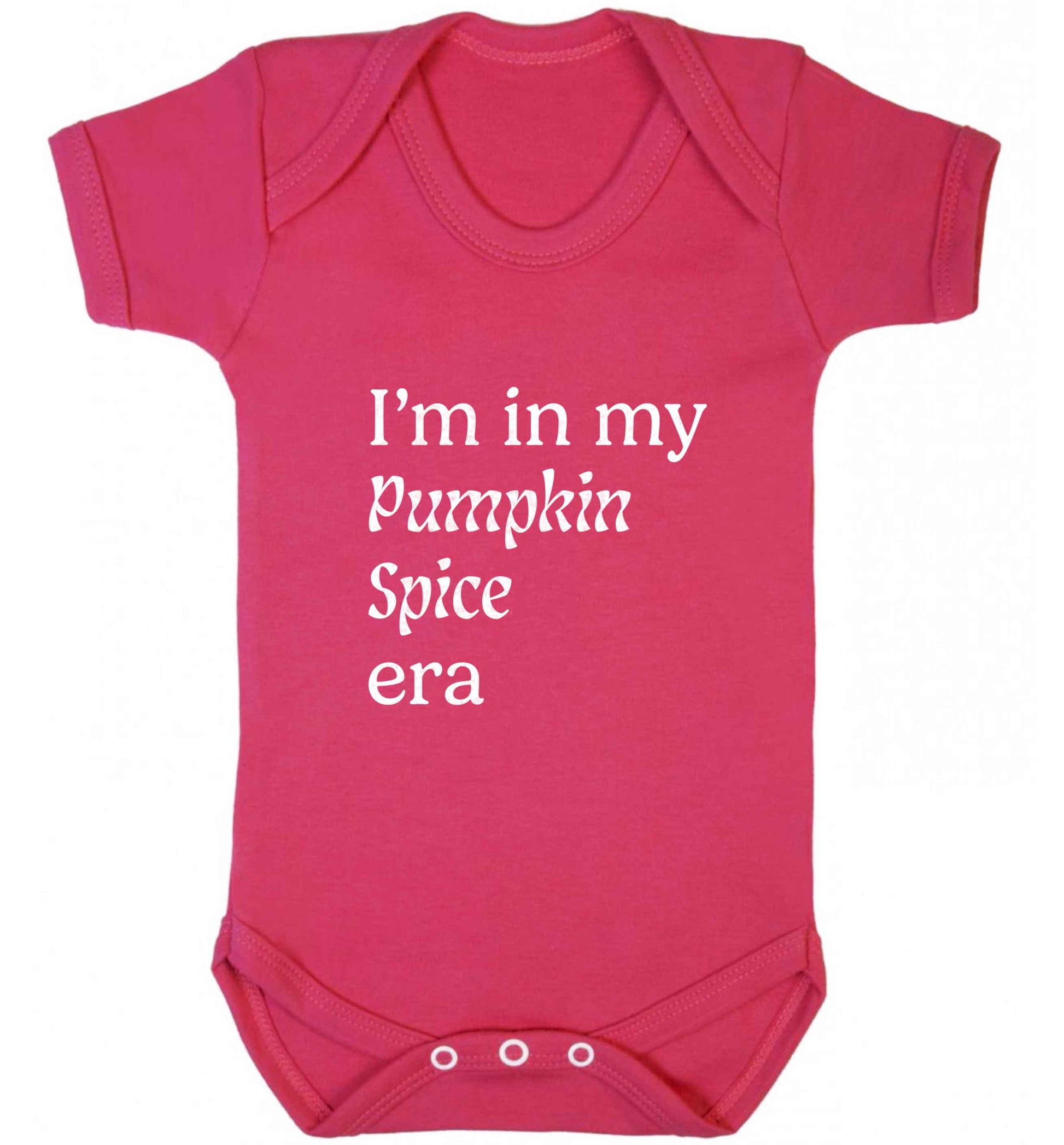 I'm in my pumpkin spice era Kit baby vest dark pink 18-24 months