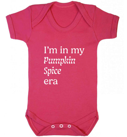 I'm in my pumpkin spice era Kit baby vest dark pink 18-24 months