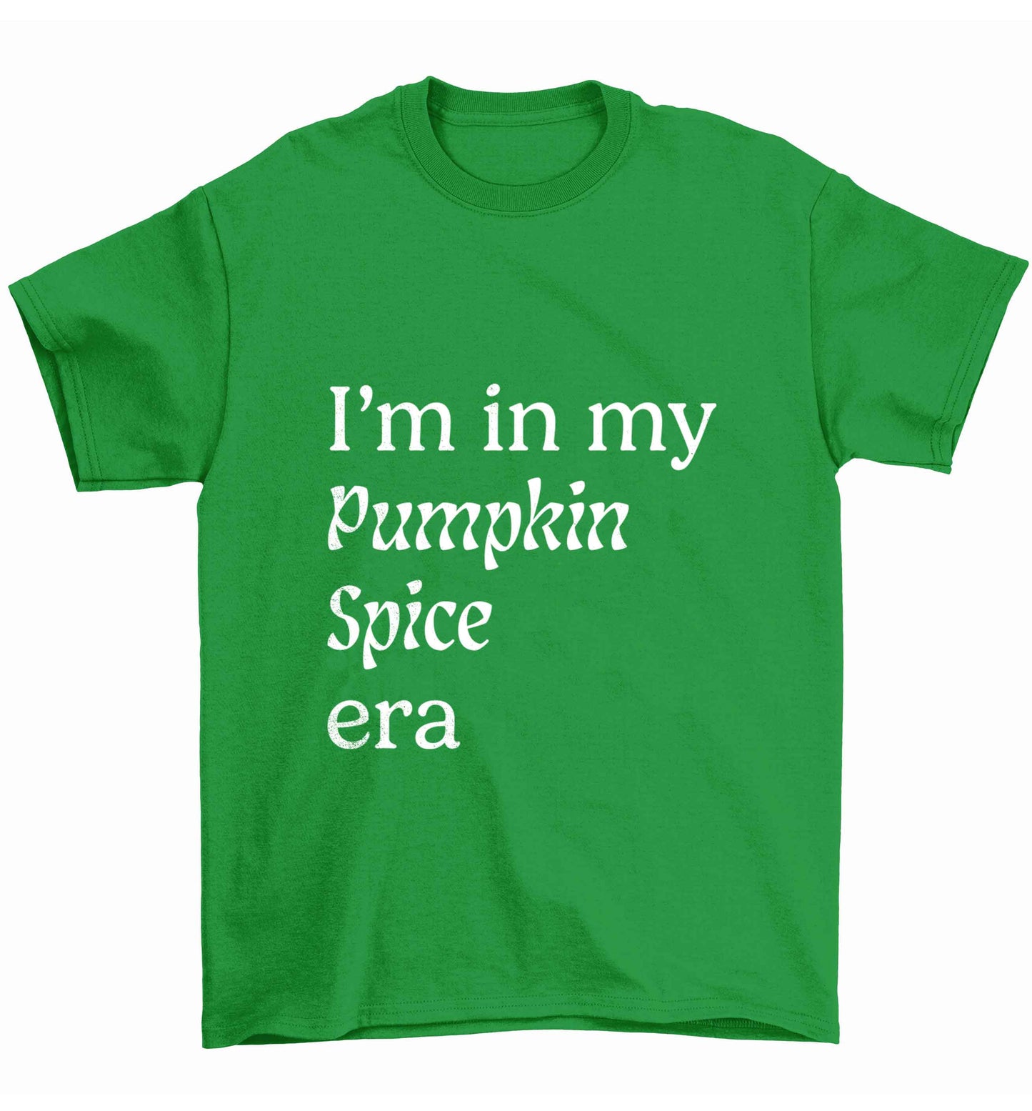 I'm in my pumpkin spice era Kit Children's green Tshirt 12-13 Years
