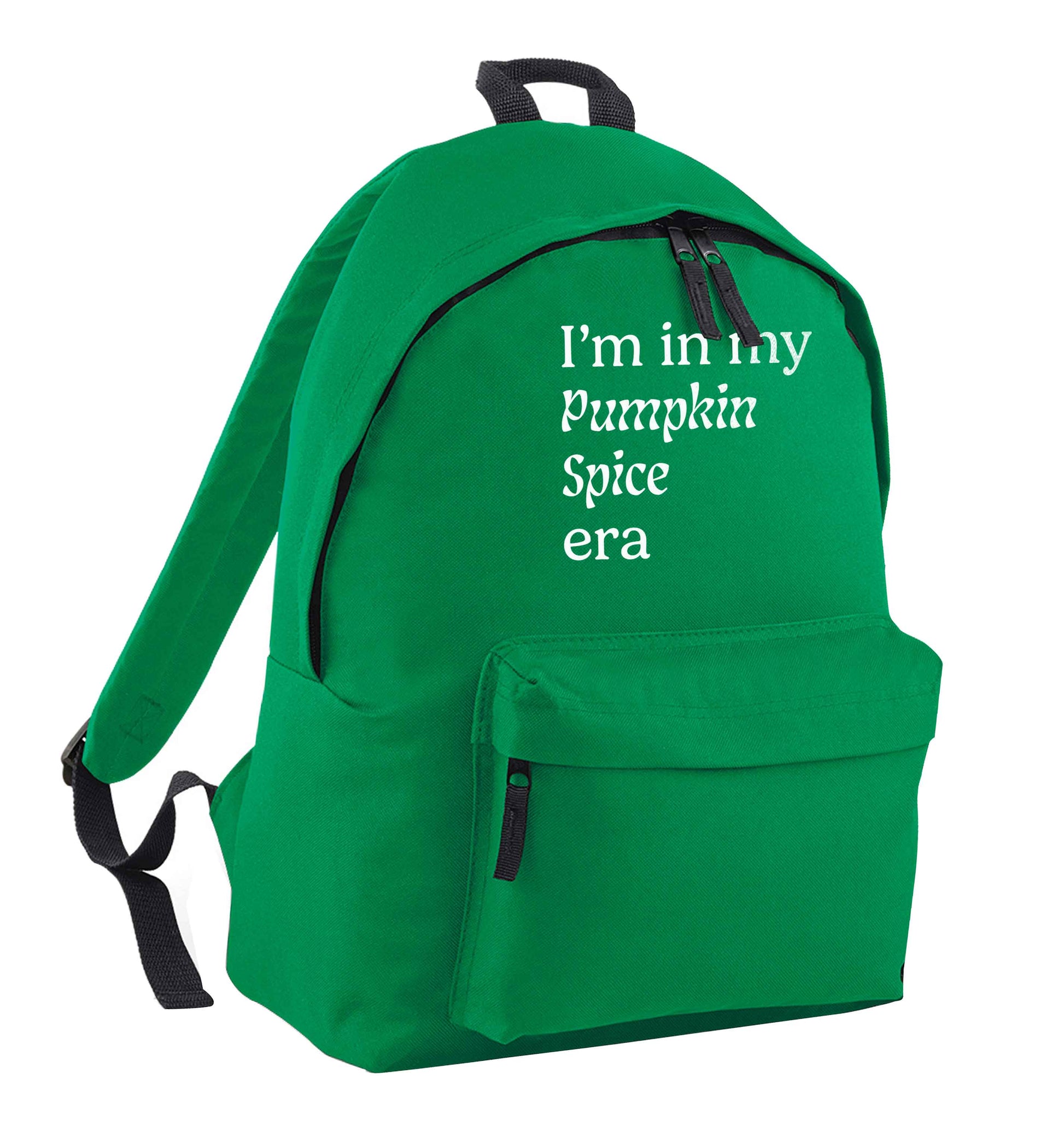 I'm in my pumpkin spice era Kit green adults backpack