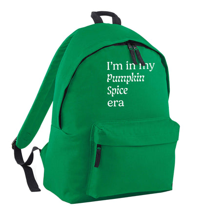 I'm in my pumpkin spice era Kit green adults backpack