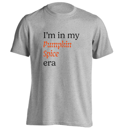 I'm in my pumpkin spice era Kit adults unisex grey Tshirt 2XL