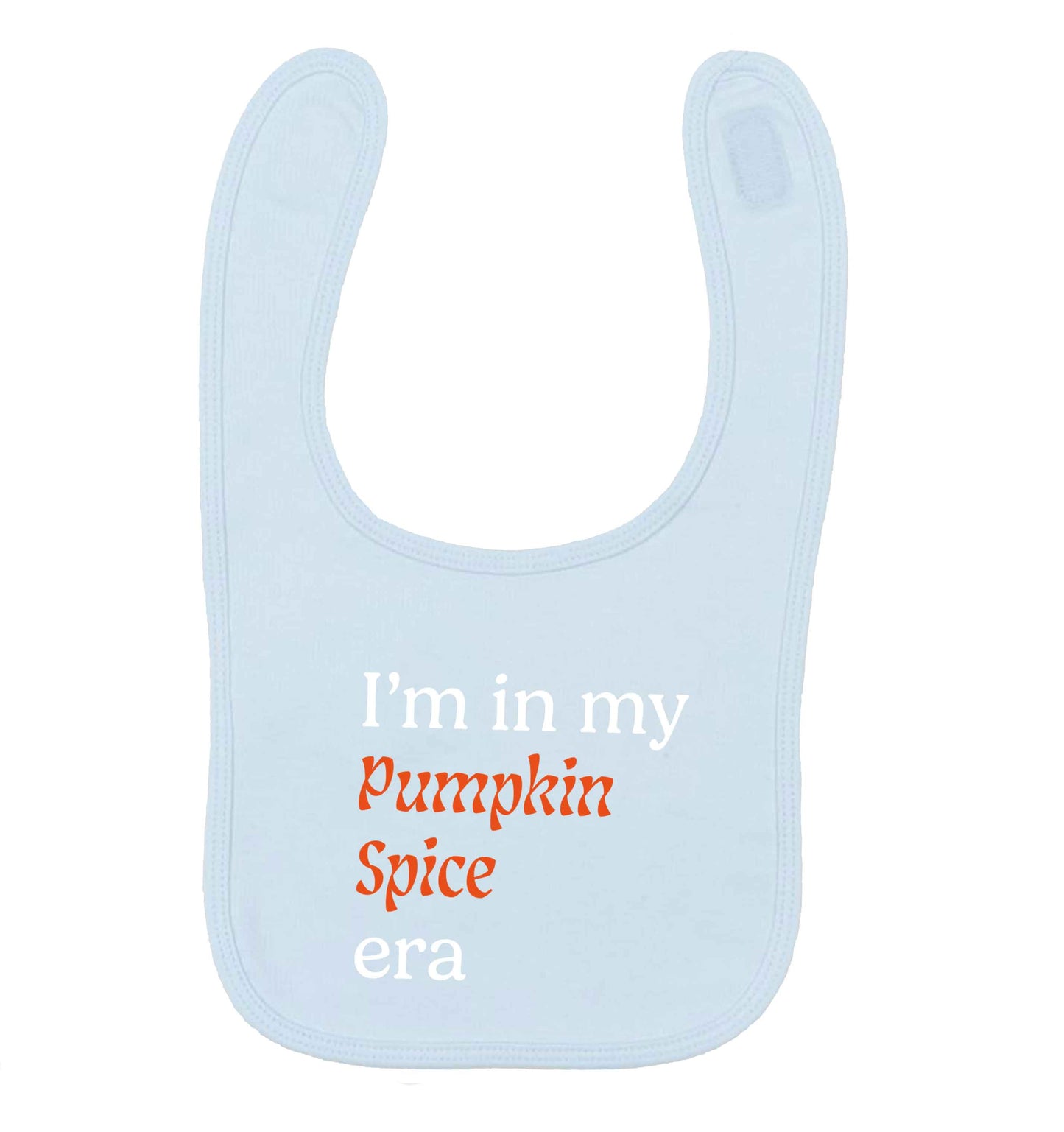I'm in my pumpkin spice era Kit pale blue baby bib