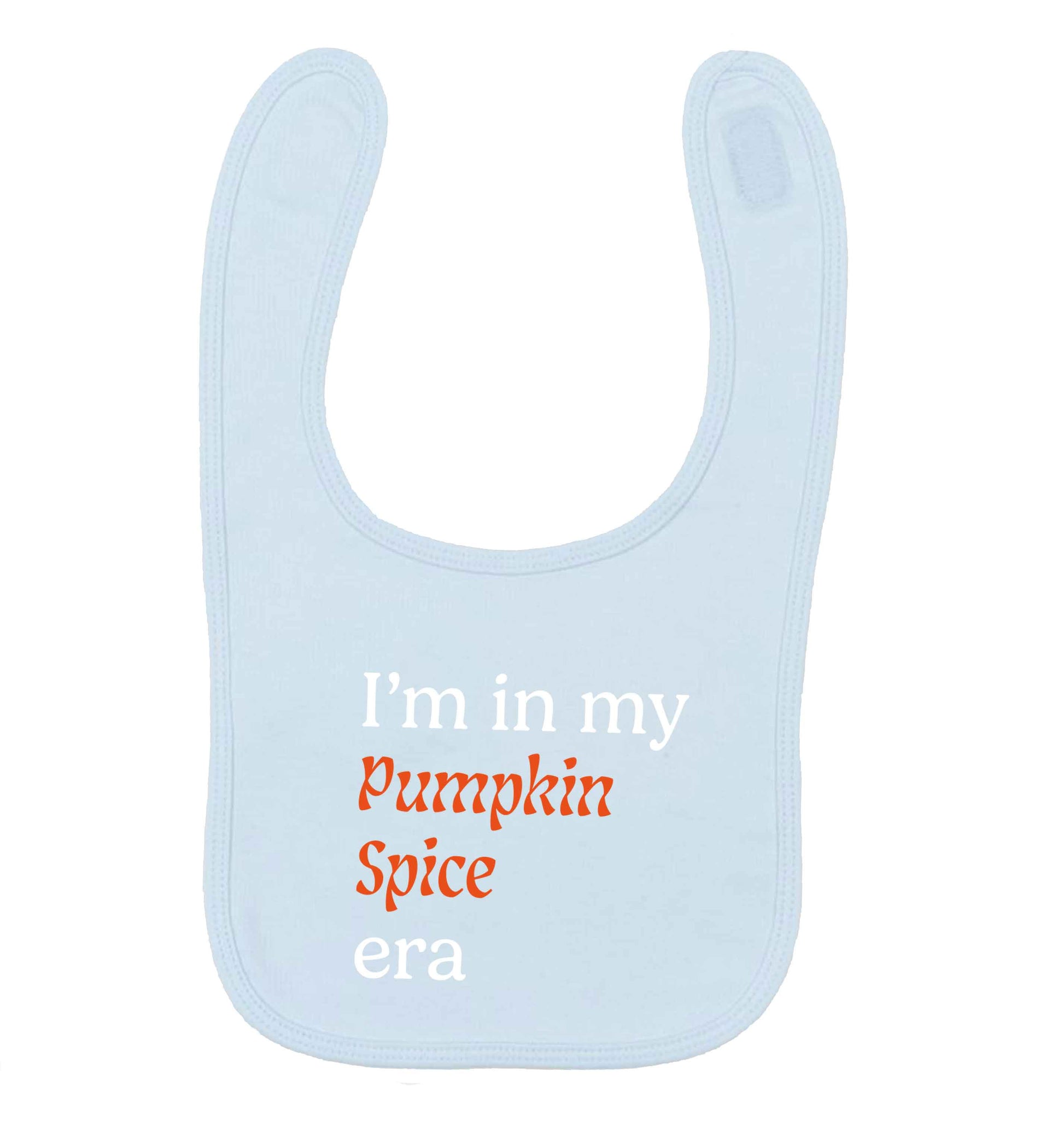 I'm in my pumpkin spice era Kit pale blue baby bib