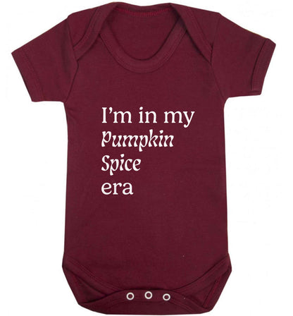 I'm in my pumpkin spice era Kit baby vest maroon 18-24 months