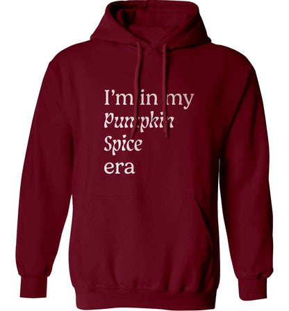 I'm in my pumpkin spice era Kit adults unisex maroon hoodie 2XL