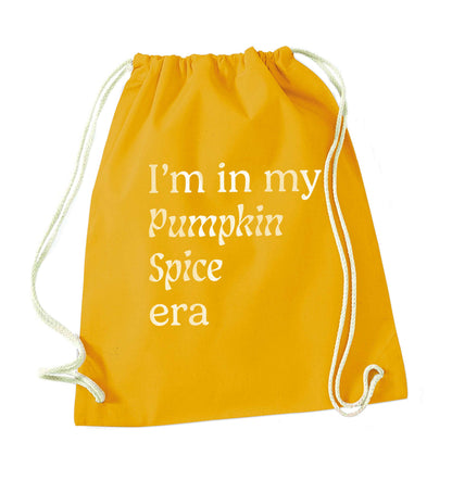 I'm in my pumpkin spice era Kit mustard drawstring bag