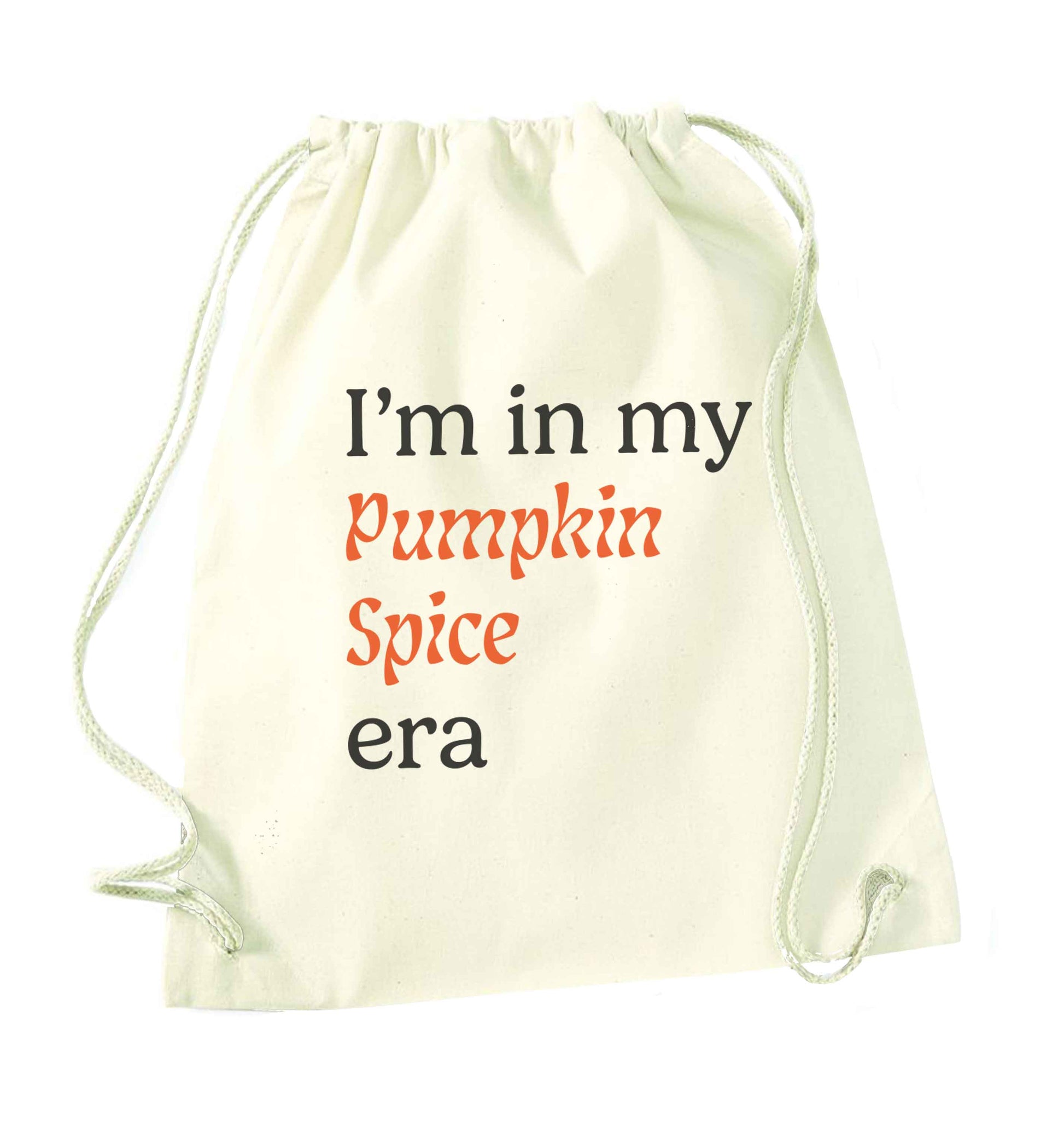 I'm in my pumpkin spice era Kit natural drawstring bag