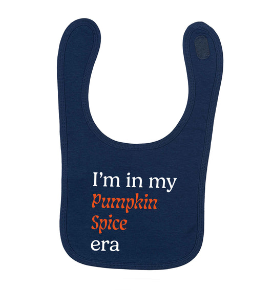 I'm in my pumpkin spice era Kit navy baby bib