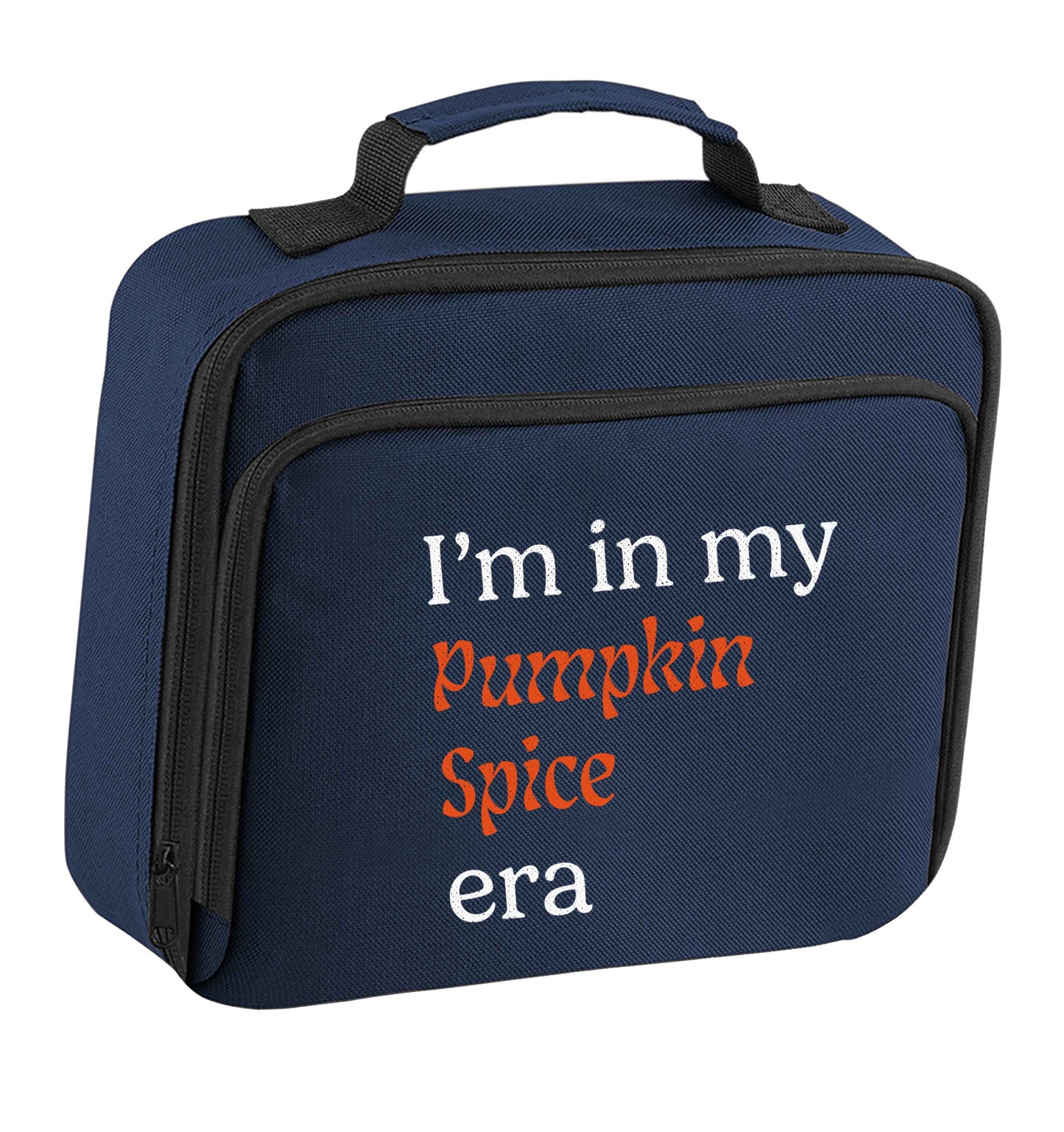 I'm in my pumpkin spice era Kit insulated navy lunch bag cooler