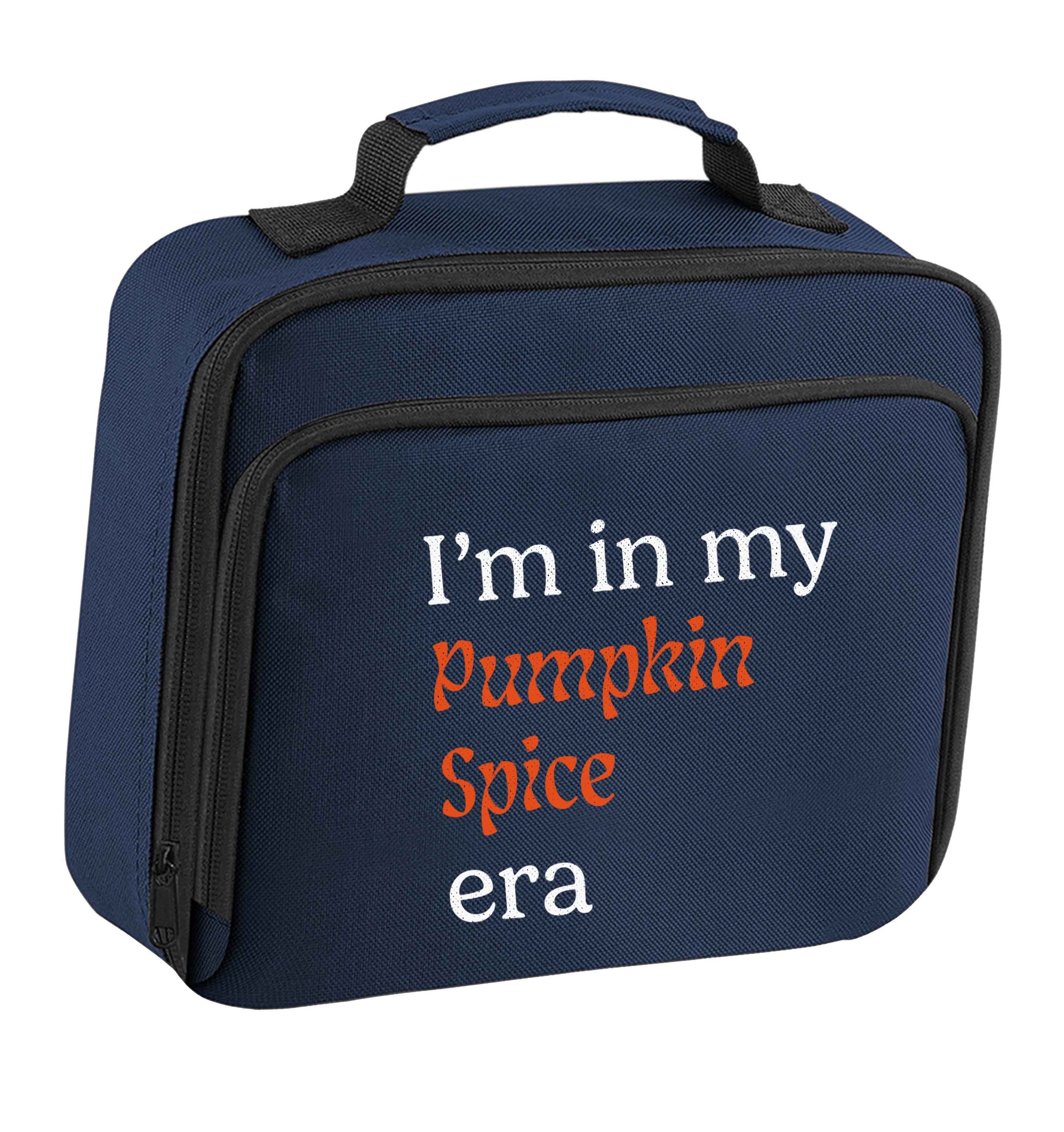 I'm in my pumpkin spice era Kit insulated navy lunch bag cooler