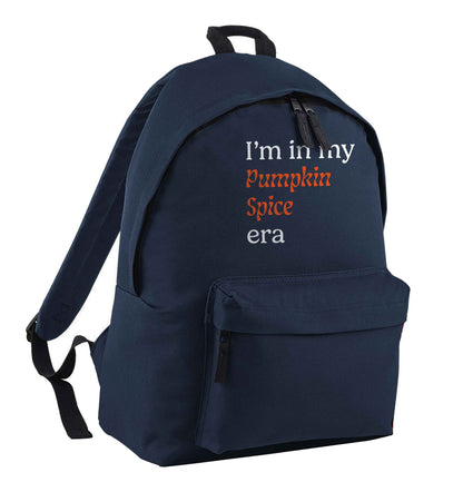 I'm in my pumpkin spice era Kit navy children's backpack