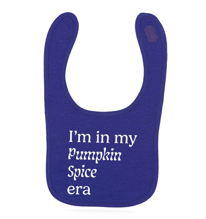 I'm in my pumpkin spice era Kit purple baby bib