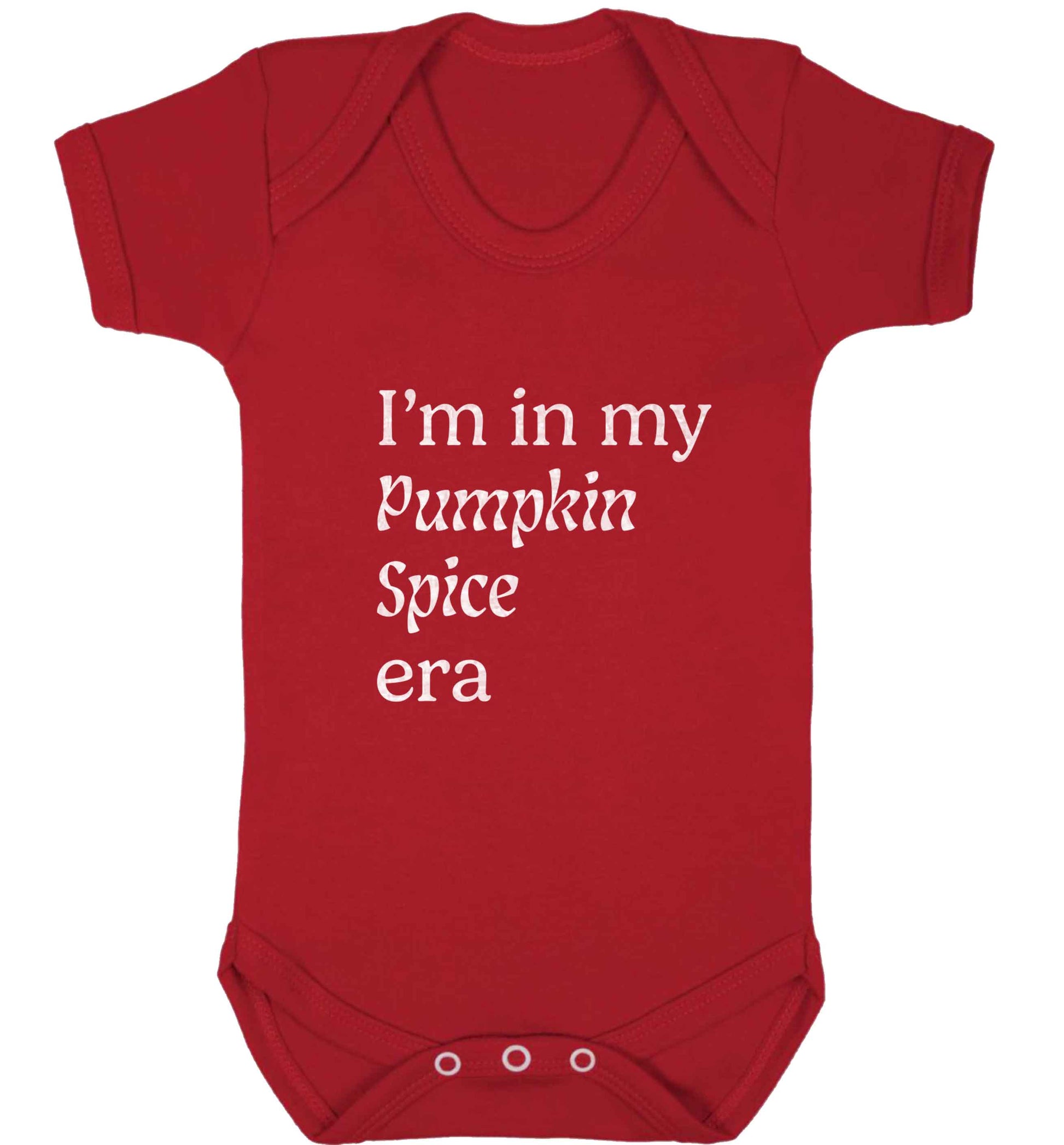 I'm in my pumpkin spice era Kit baby vest red 18-24 months