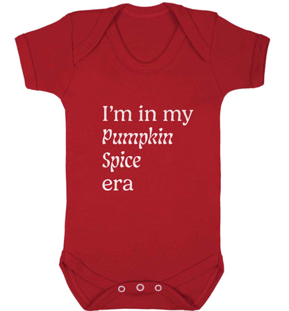 I'm in my pumpkin spice era Kit baby vest red 18-24 months