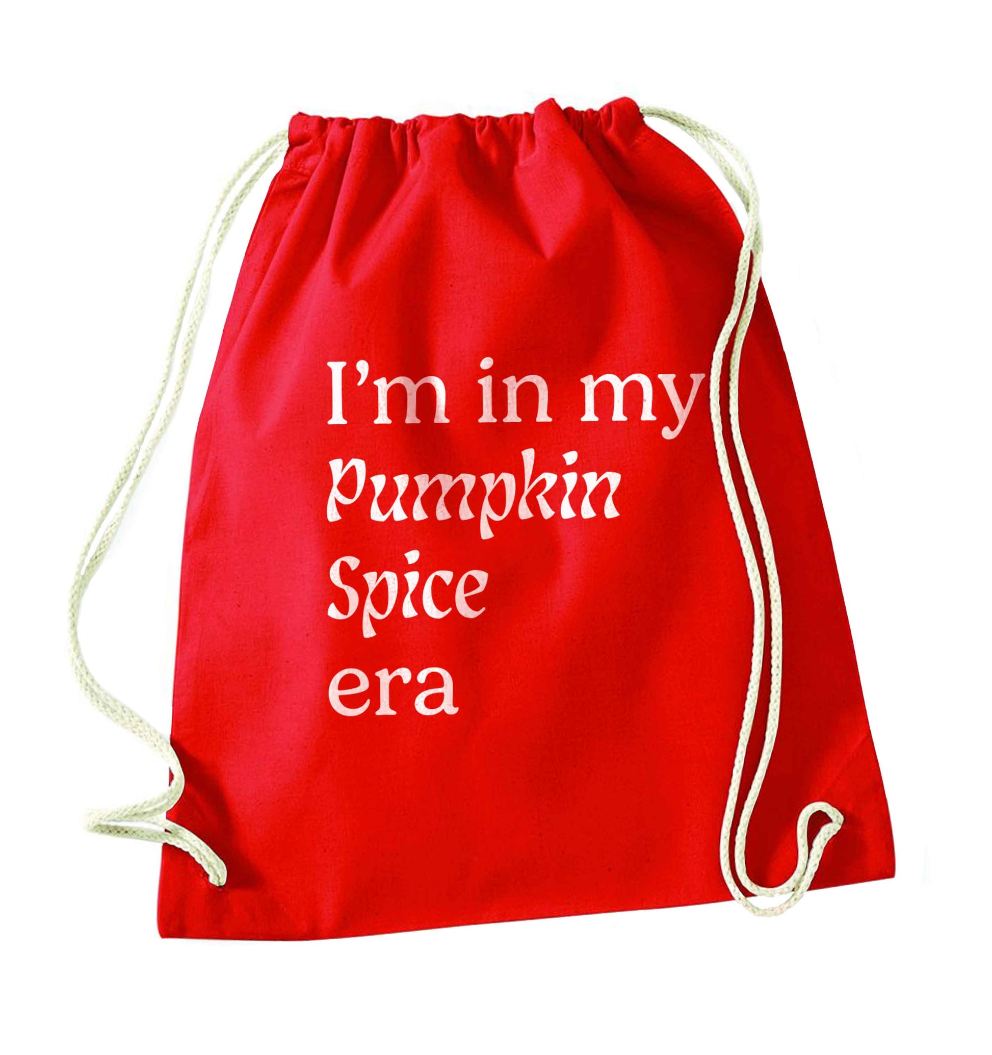 I'm in my pumpkin spice era Kit red drawstring bag 