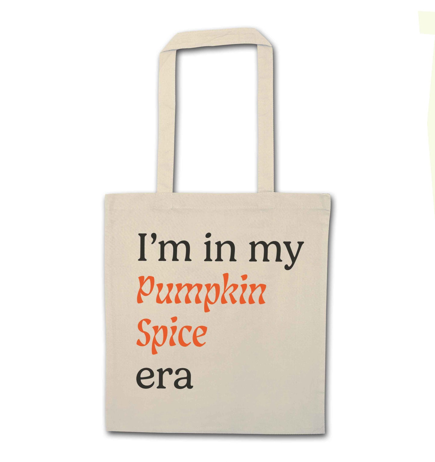 I'm in my pumpkin spice era Kit natural tote bag