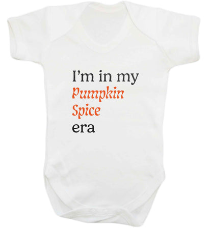 I'm in my pumpkin spice era Kit baby vest white 18-24 months