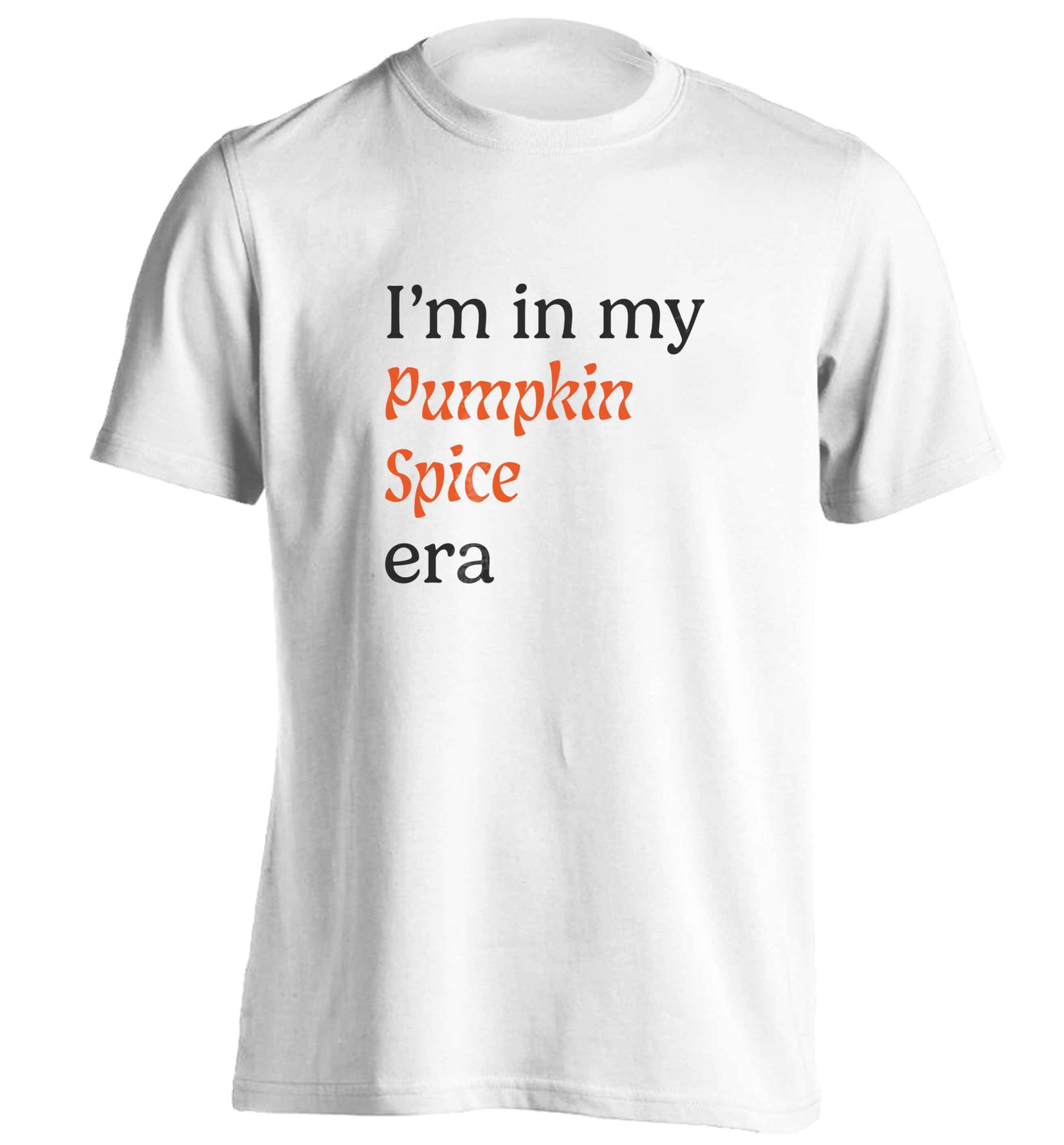 I'm in my pumpkin spice era Kit adults unisex white Tshirt 2XL