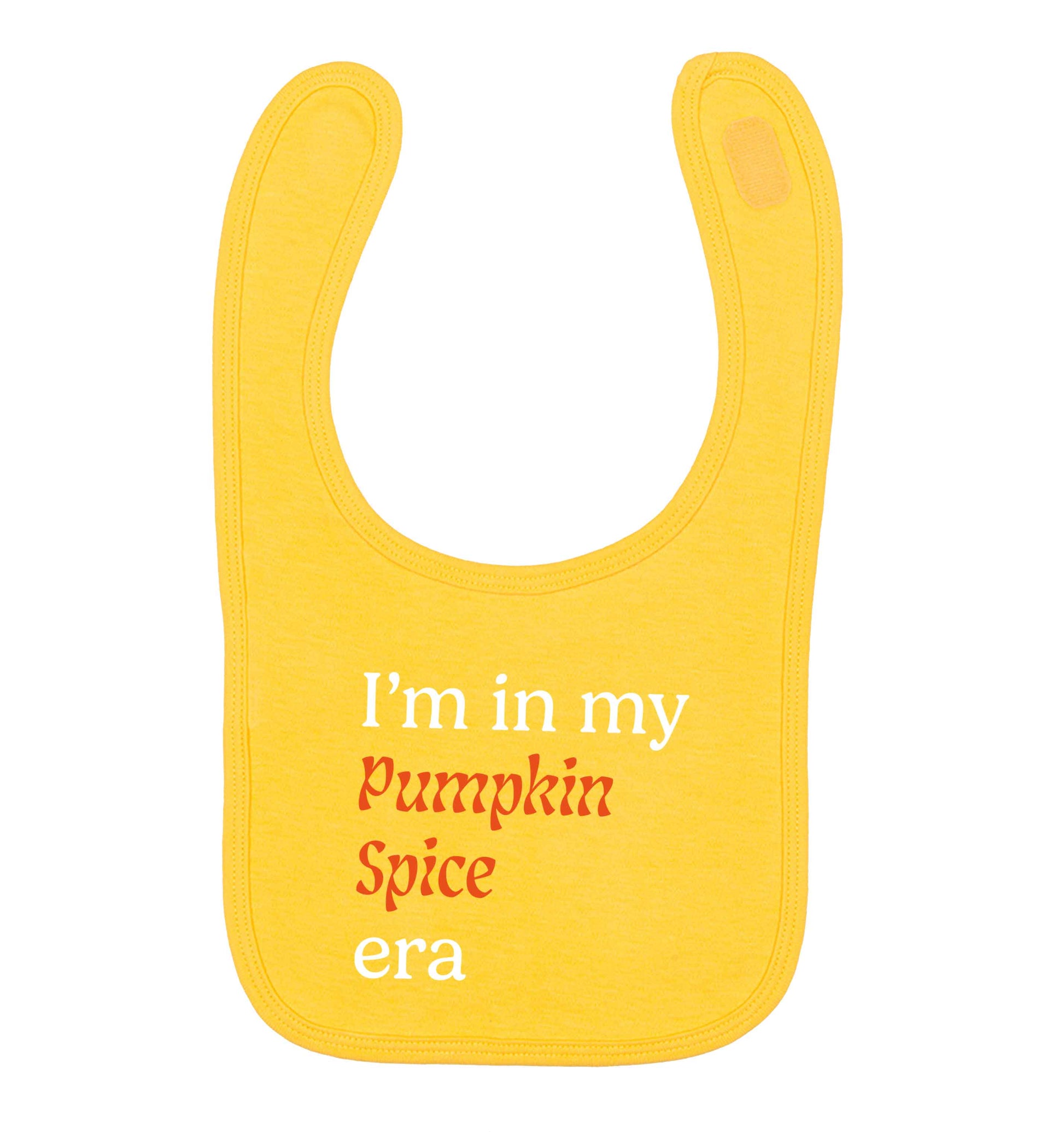 I'm in my pumpkin spice era Kit yellow baby bib